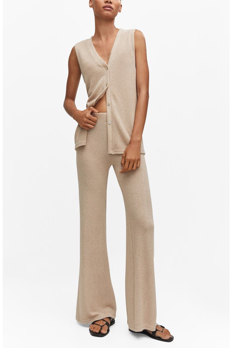 Knit Flare Pants, Alternate, color, SAND