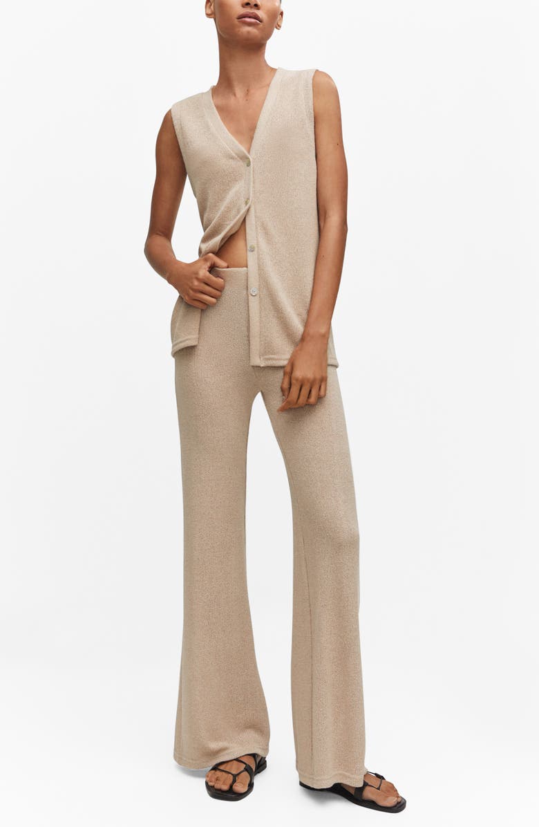 MANGO Knit Flare Pants, Alternate, color, 