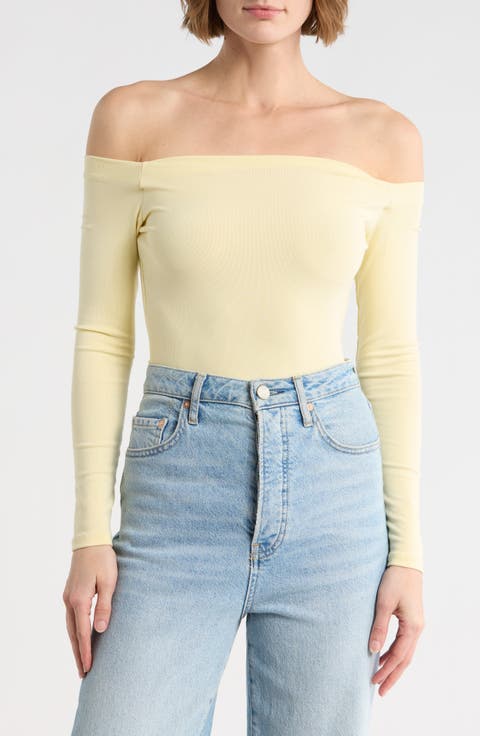 Long Sleeve Off the Shoulder Top