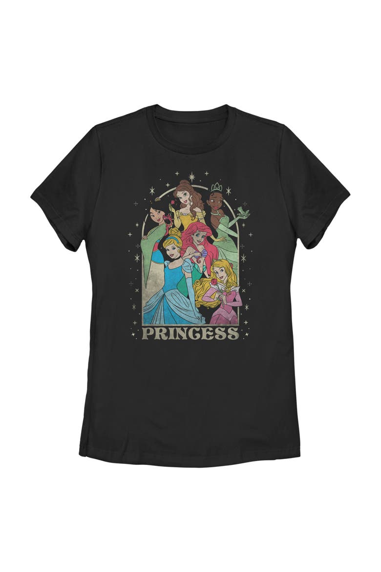 Women's Disney Princess Arch Graphic Tee, Main, color, Black