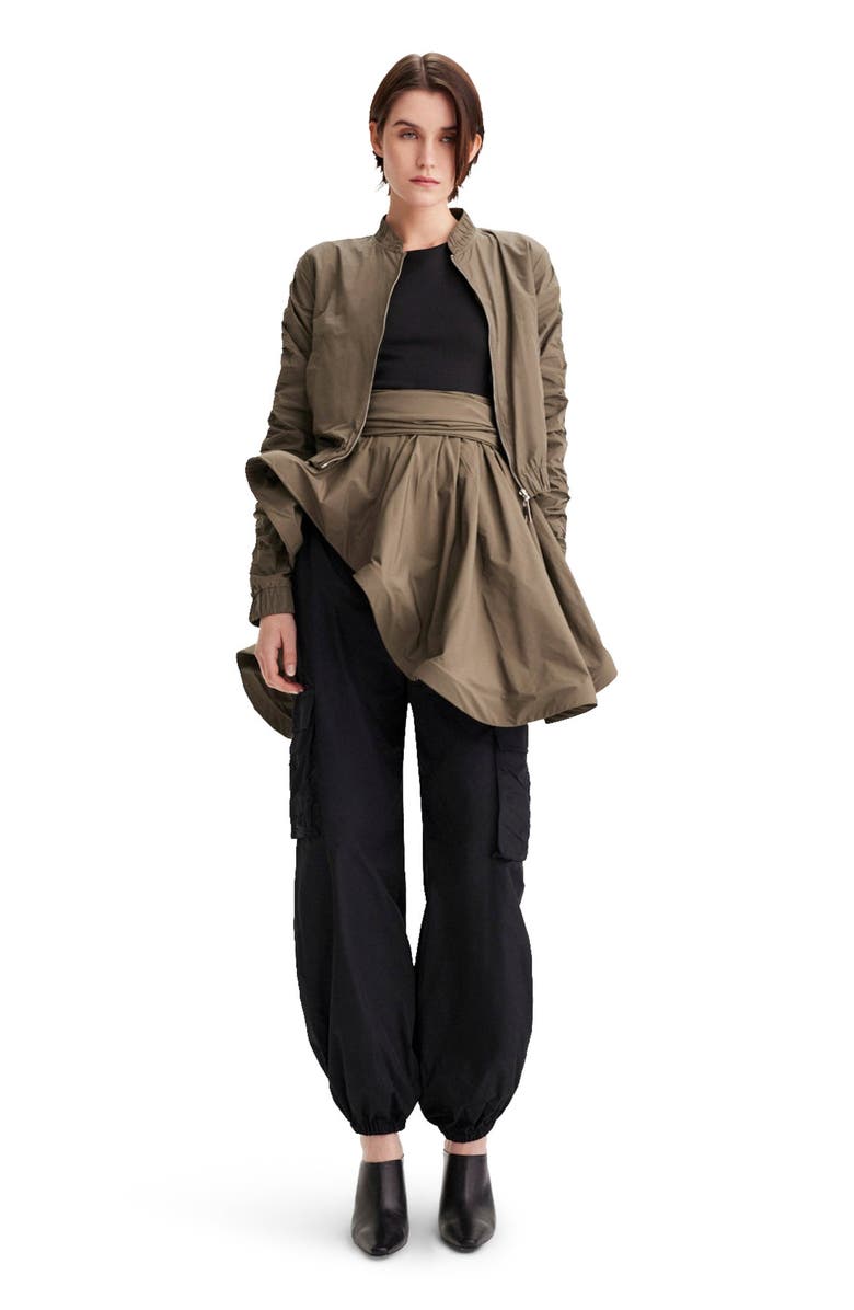 THEO The Label Theia Zip Taffeta Bomber, Alternate, color,