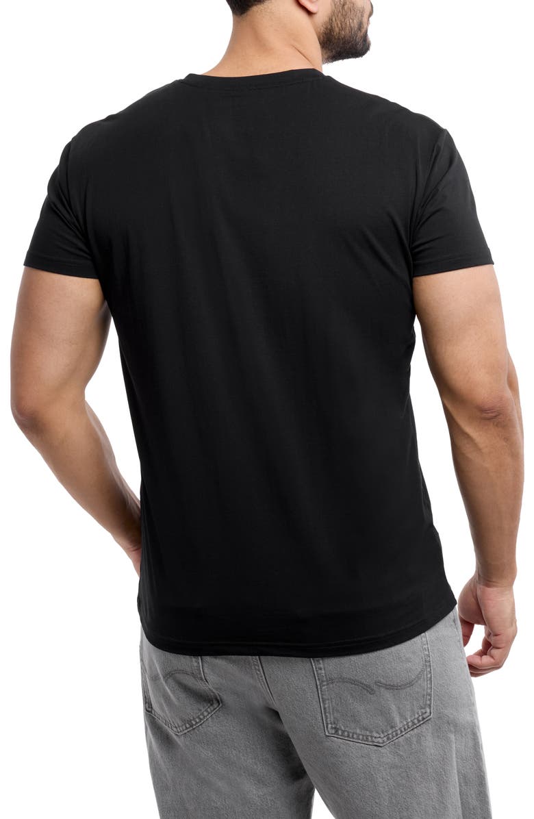 XRAY Split Neck T-Shirt, Alternate, color, Black