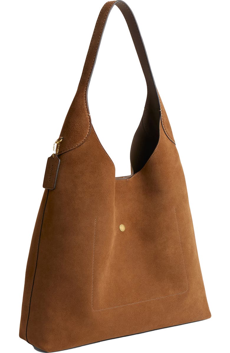 COACH Brooklyn 39 Suede Shoulder Bag, Alternate, color,
