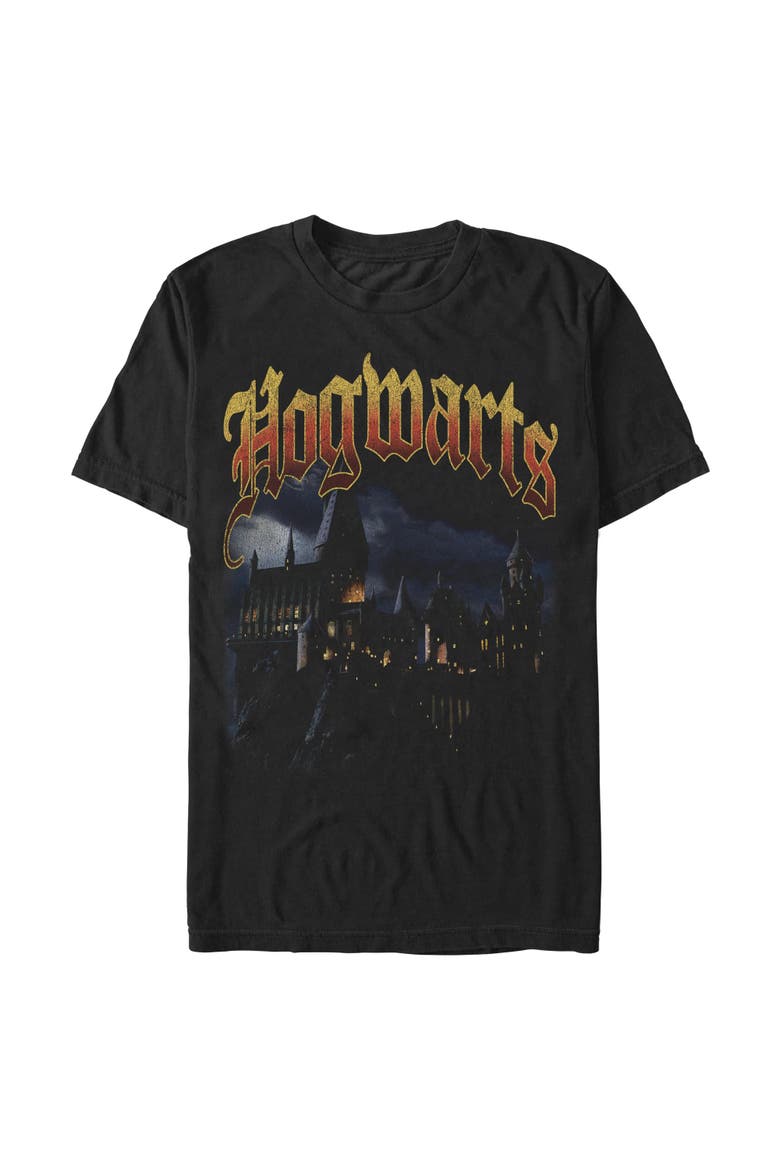 Men's Harry Potter Hogwarts In The Moonlight  Graphic T-Shirt, Main, color, Black