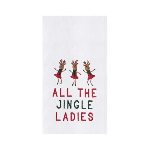 C & F Home C&f Home All The Jingle Ladies Towel In White