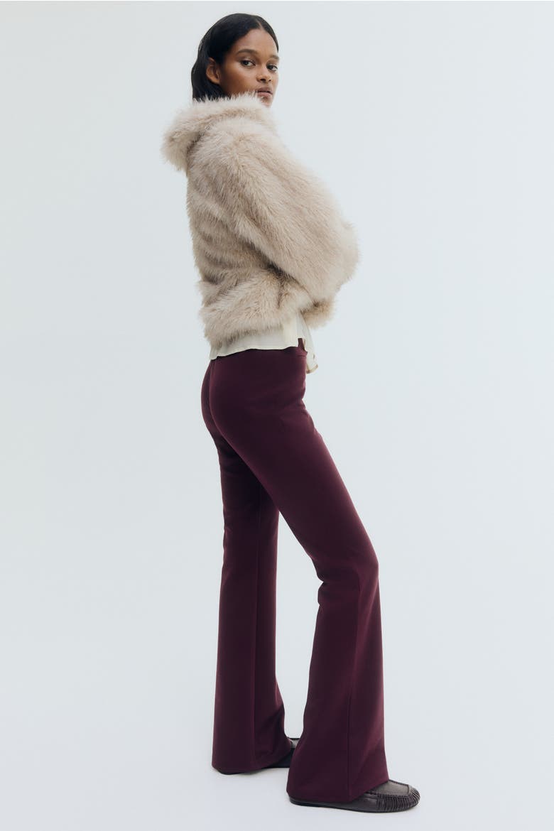 Flared Trousers, Alternate, color, Plum red
