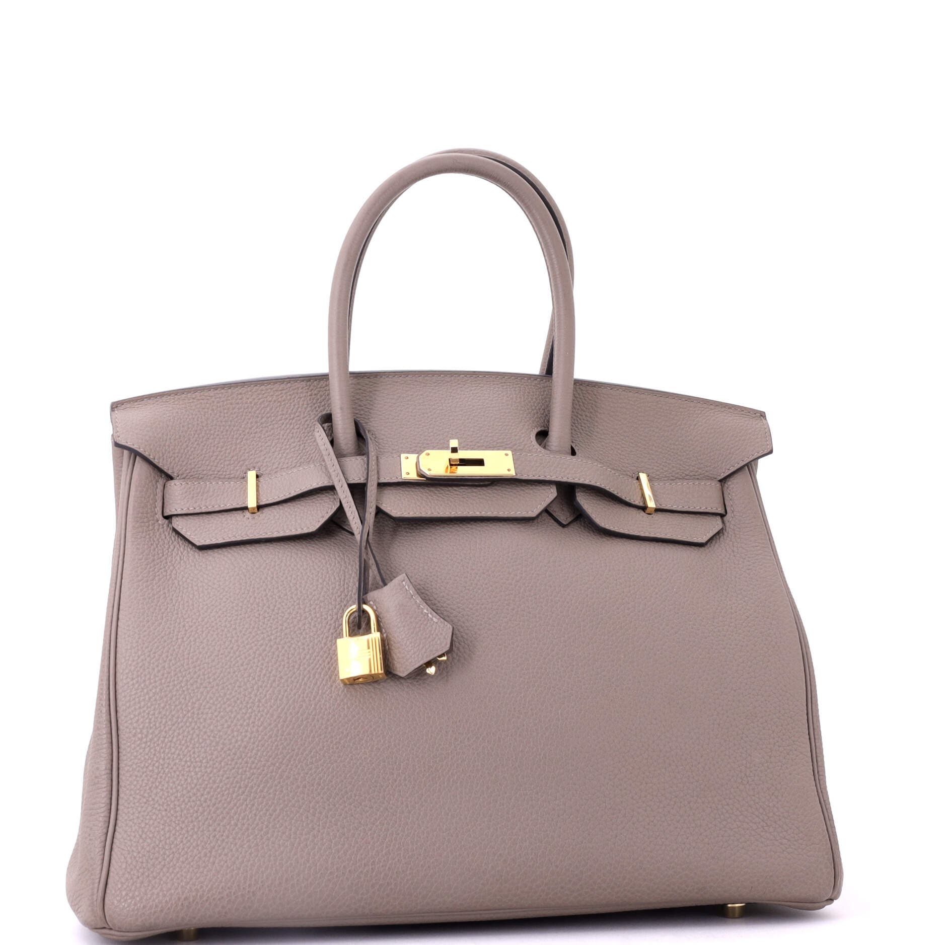 Pre-Owned Hermes Birkin Handbag Grey Togo with Gold Hardware 35, Alternate, color, Gris Asphalte