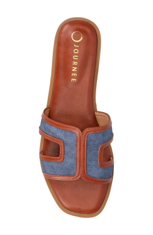Journee Collection Primah Slide Sandal In Denim
