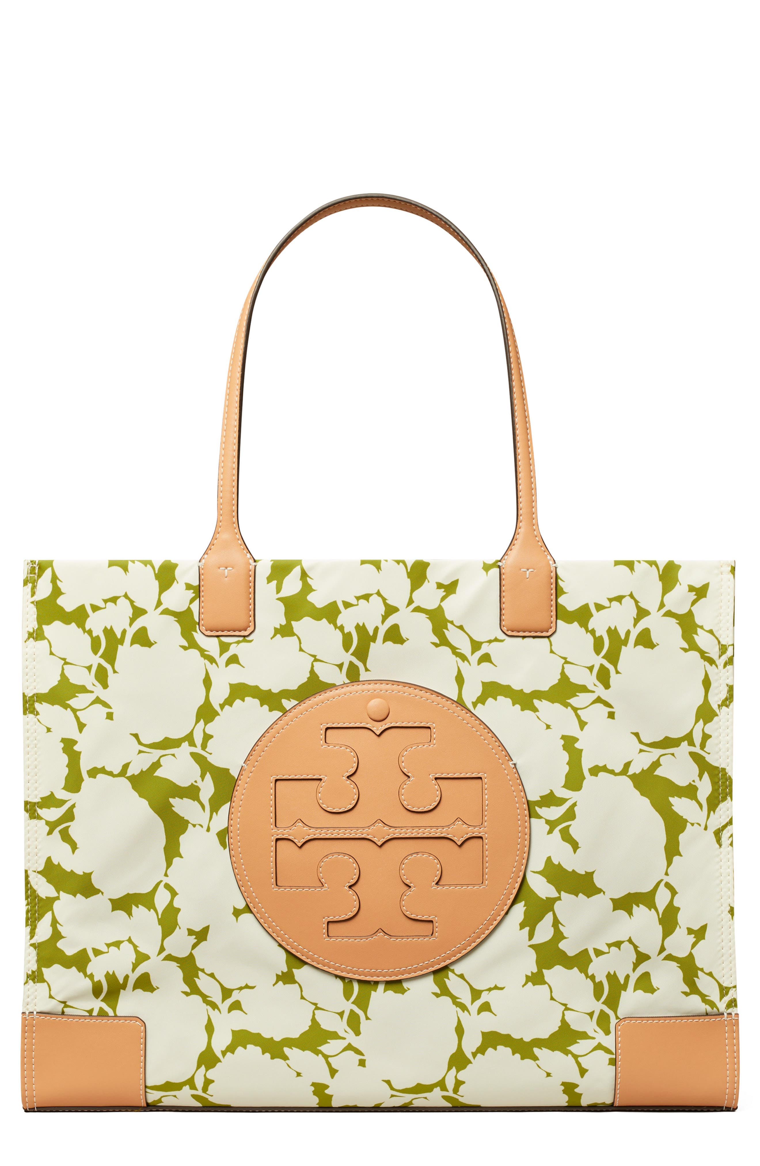 Tory Burch Ella Floral Recycled Polyester Tote, Main, color, 
