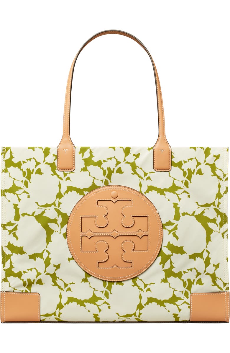 Tory Burch Ella Floral Recycled Polyester Tote, Main, color,