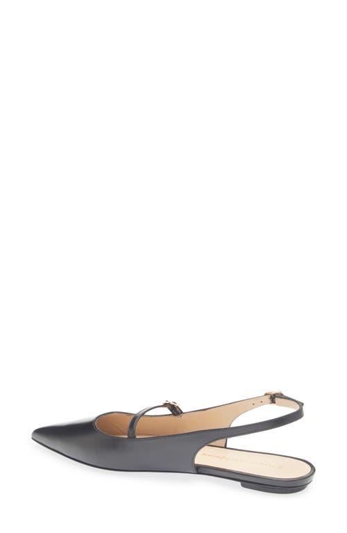 Stuart Weitzman 'emilia' Black Slingback Sandals With Adjustable Strap Closure