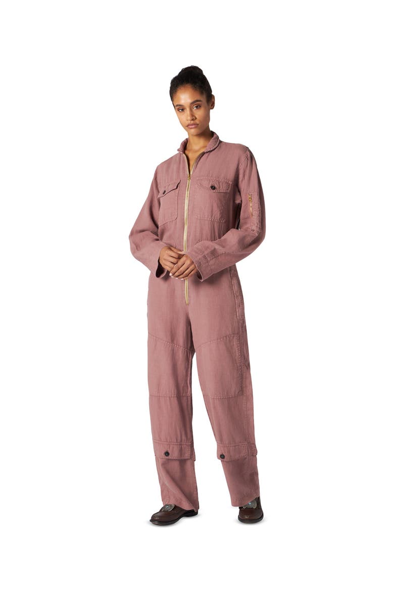 Linen Coverall, Alternate, color, Purple
