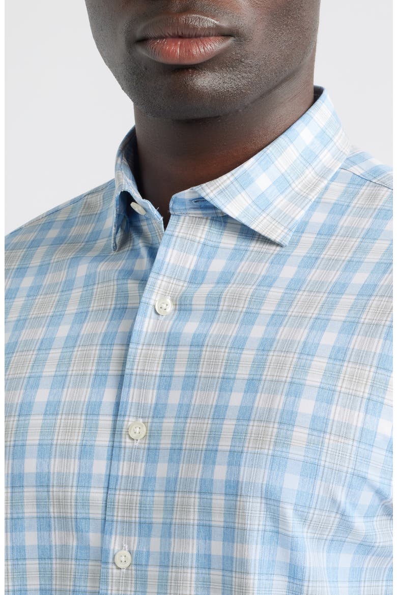Jacobson Plaid Everyday Performance Button-Up Shirt, Alternate, color, MYSTIC
