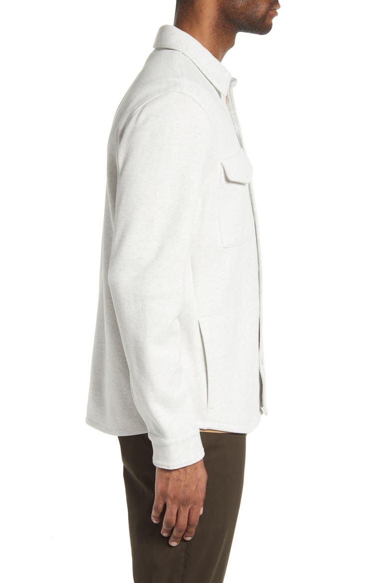 Cotton Blend Shirt Jacket, Alternate, color, H WHITE/LT H GREY