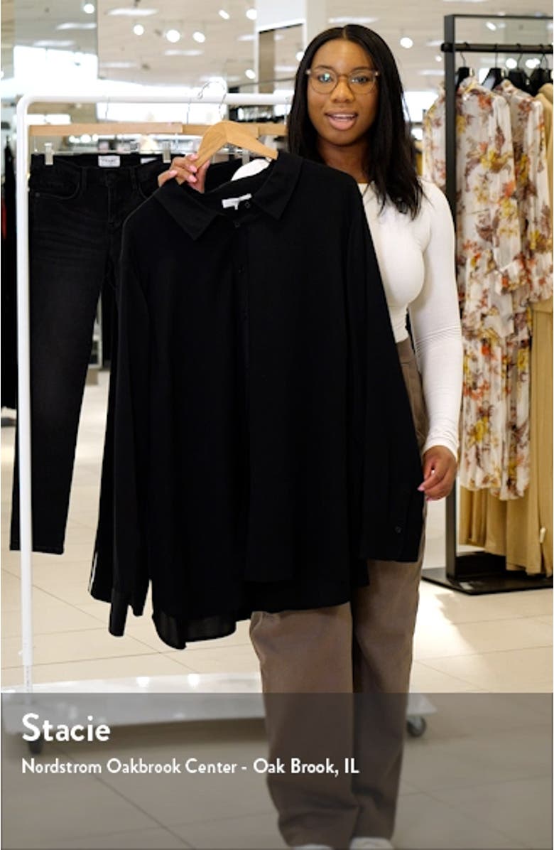 Slim Fit Stretch Silk Button-Up Shirt, sales video thumbnail