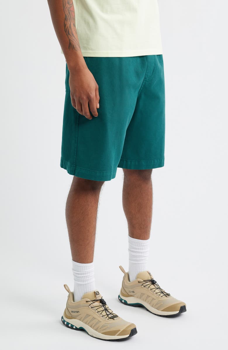 Carhartt Work In Progress Floyde Lyocell & Cotton Twill Drawstring Shorts, Alternate, color, Rainforest (Garment Dyed)