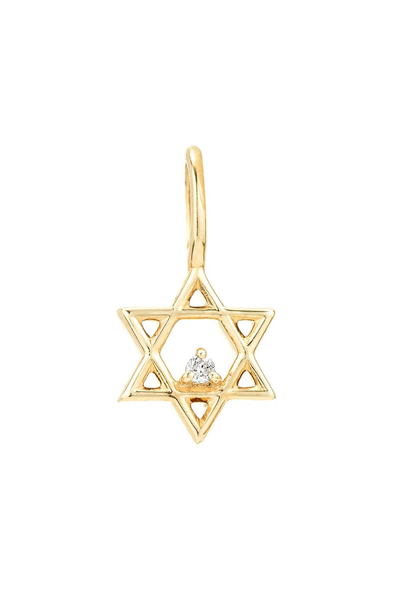 Diamond Star of David Pendant, Main, color, 9K YELLOW GOLD