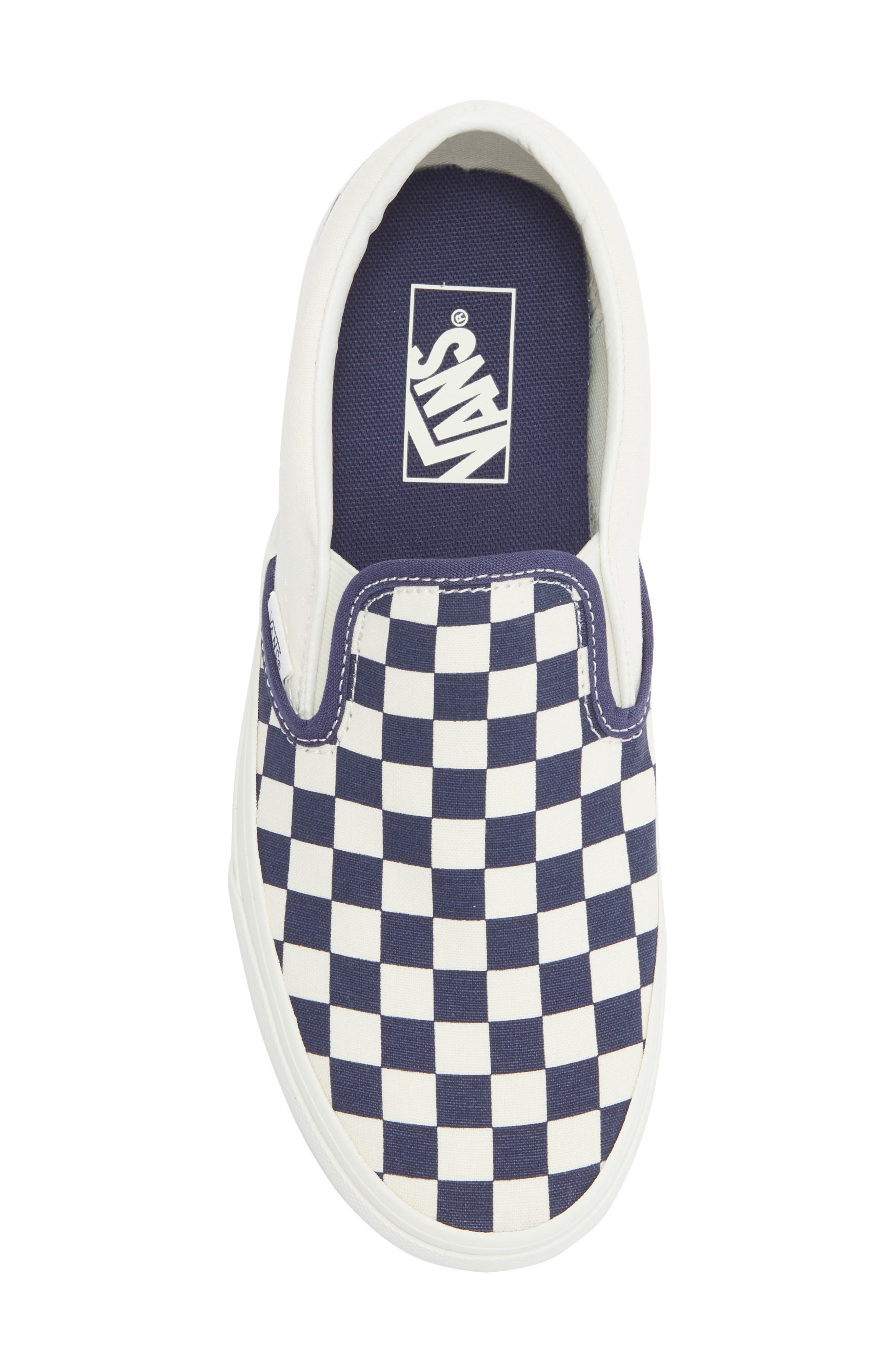 Vans Gender Inclusive Classic Slip-On Sneaker, Alternate, color, Checkerboard Deep Twilight