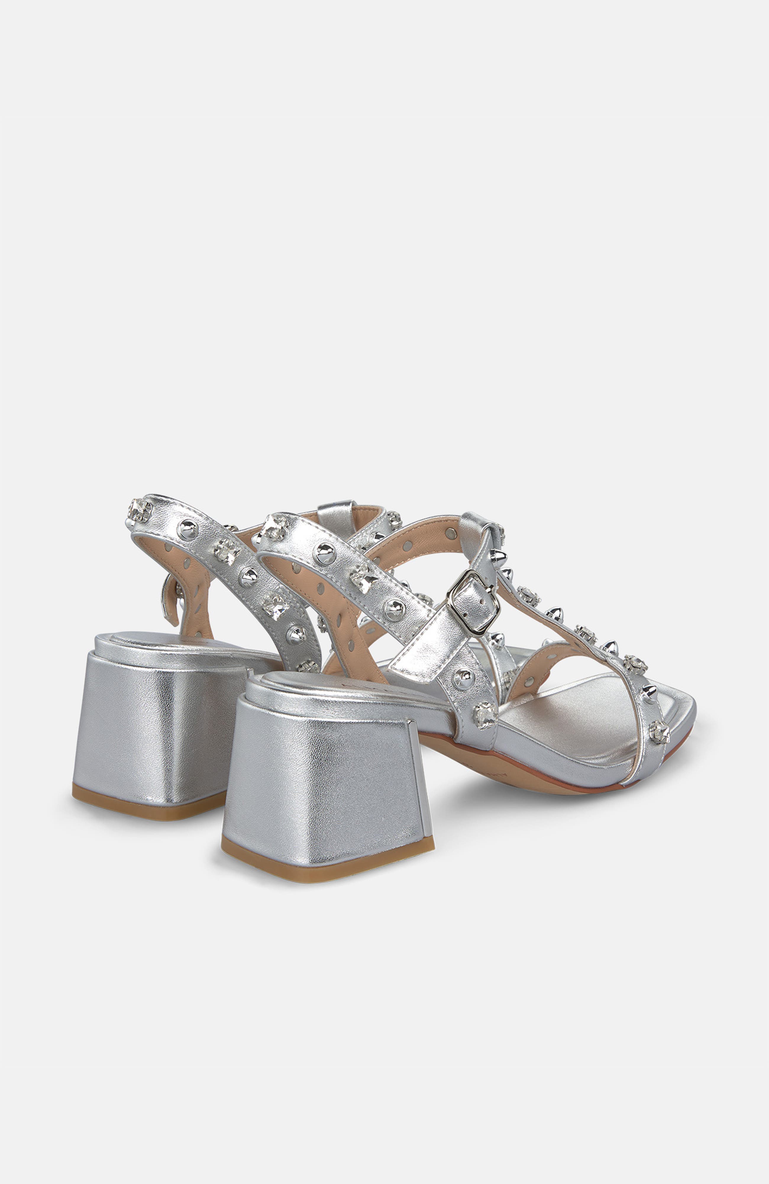 Metallic Sandal Rhinestones, Alternate, color, Silver