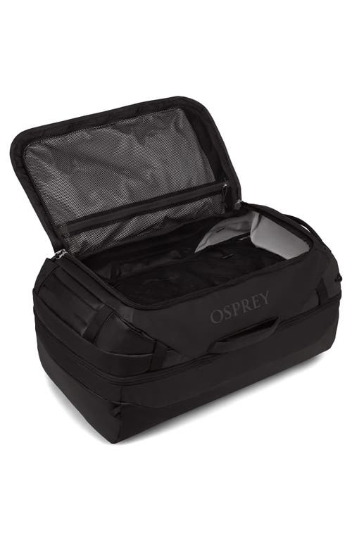Osprey Transporter 70-liter Squffel Duffle Luggage In Raven Black/black