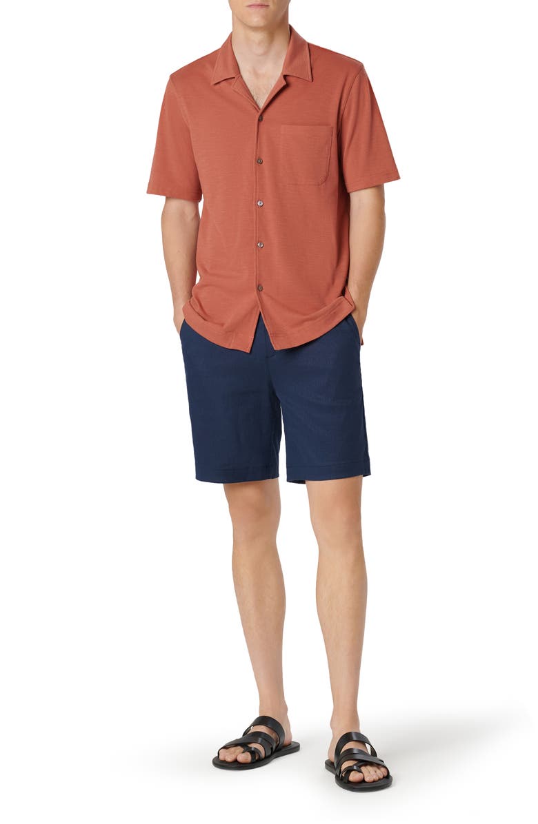 Bugatchi Knit Camp Shirt, Alternate, color, Sienna