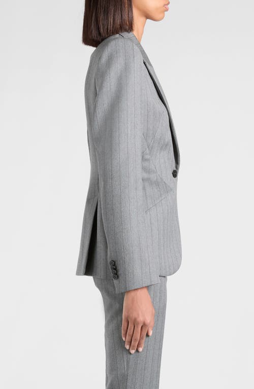 Alexander Mcqueen Mcqueen Houndstooth Check Wool Blazer In Gray
