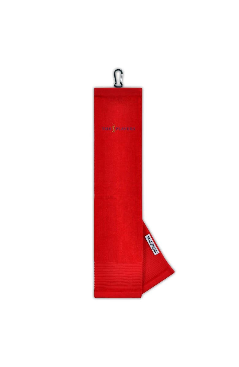WINCRAFT Red THE PLAYERS 16'' x 24'' Tri-Fold Golf Towel, Main, color,
