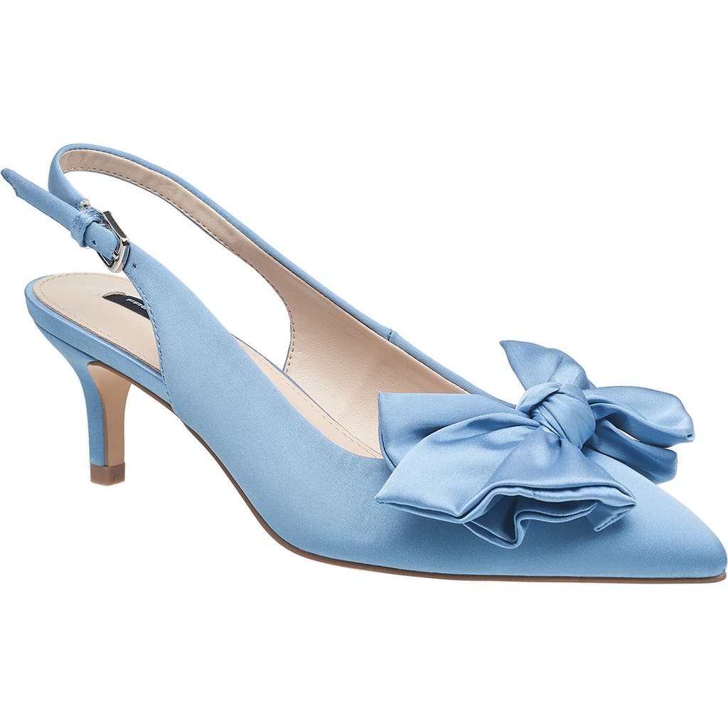 French Connection Quinnbow Slingback Kitten Heel In Blue