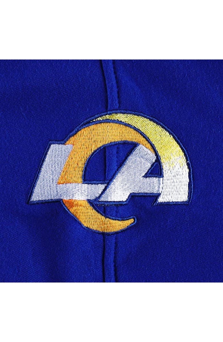 '47 Men's '47 Los Angeles Rams Heather Gray Gridiron Lace-Up Pullover Hoodie, Alternate, color, Gray