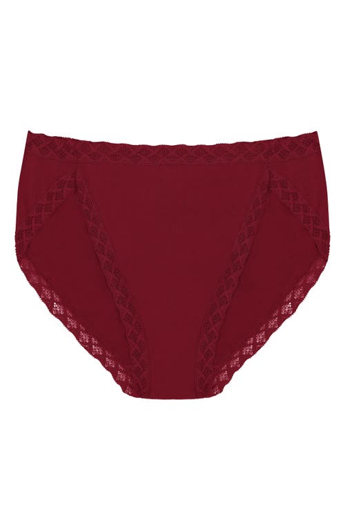 Natori Bliss Cotton French Cut Briefs In Red