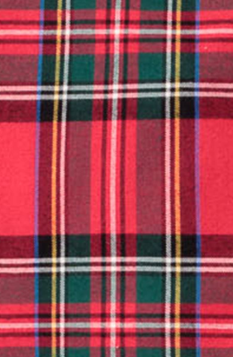 Petite Plume Imperial Tartan Flannel One-Piece Pajamas, Alternate, color, Red
