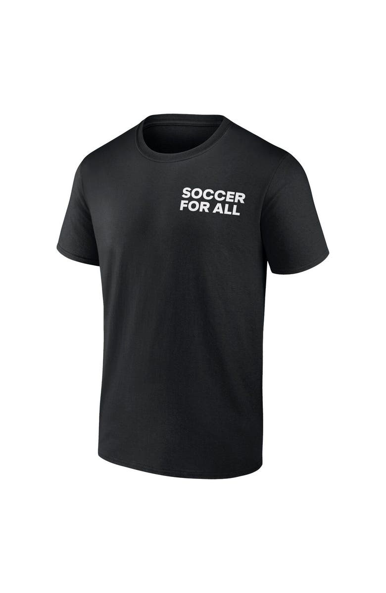 FANATICS Men's Fanatics Branded Black MLS Soccer For All T-Shirt, Alternate, color, 