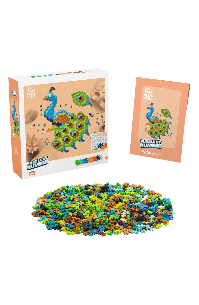 Plus-Plus USA 800-Piece Peacock Puzzle by Number, Alternate, color,