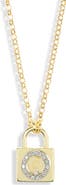 MESHMERISE Diamond Padlock Initial Pendant Necklace - 0.12ct.