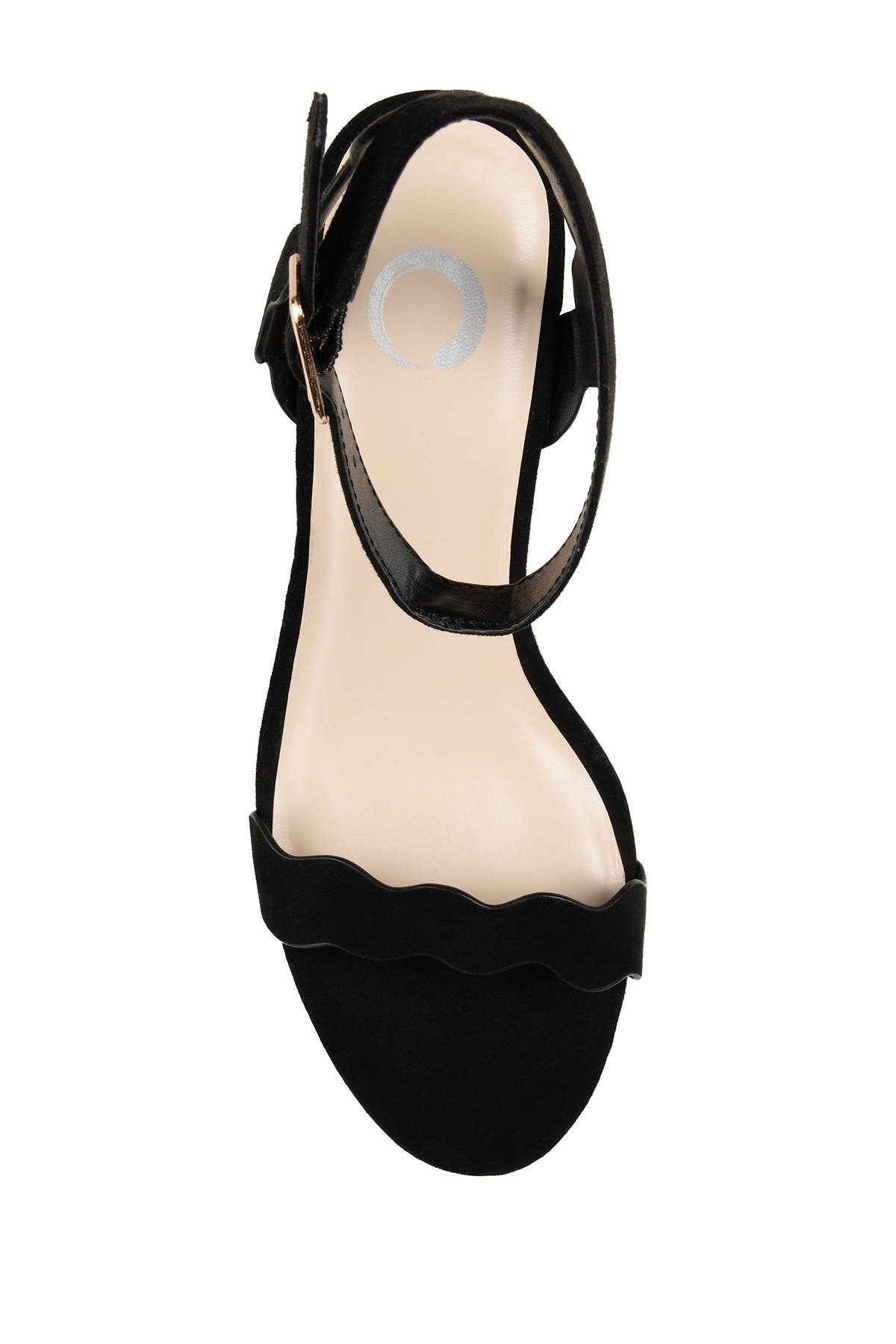 Journee Collection JOURNEE Loucia Wedge Sandal, Alternate, color, Black