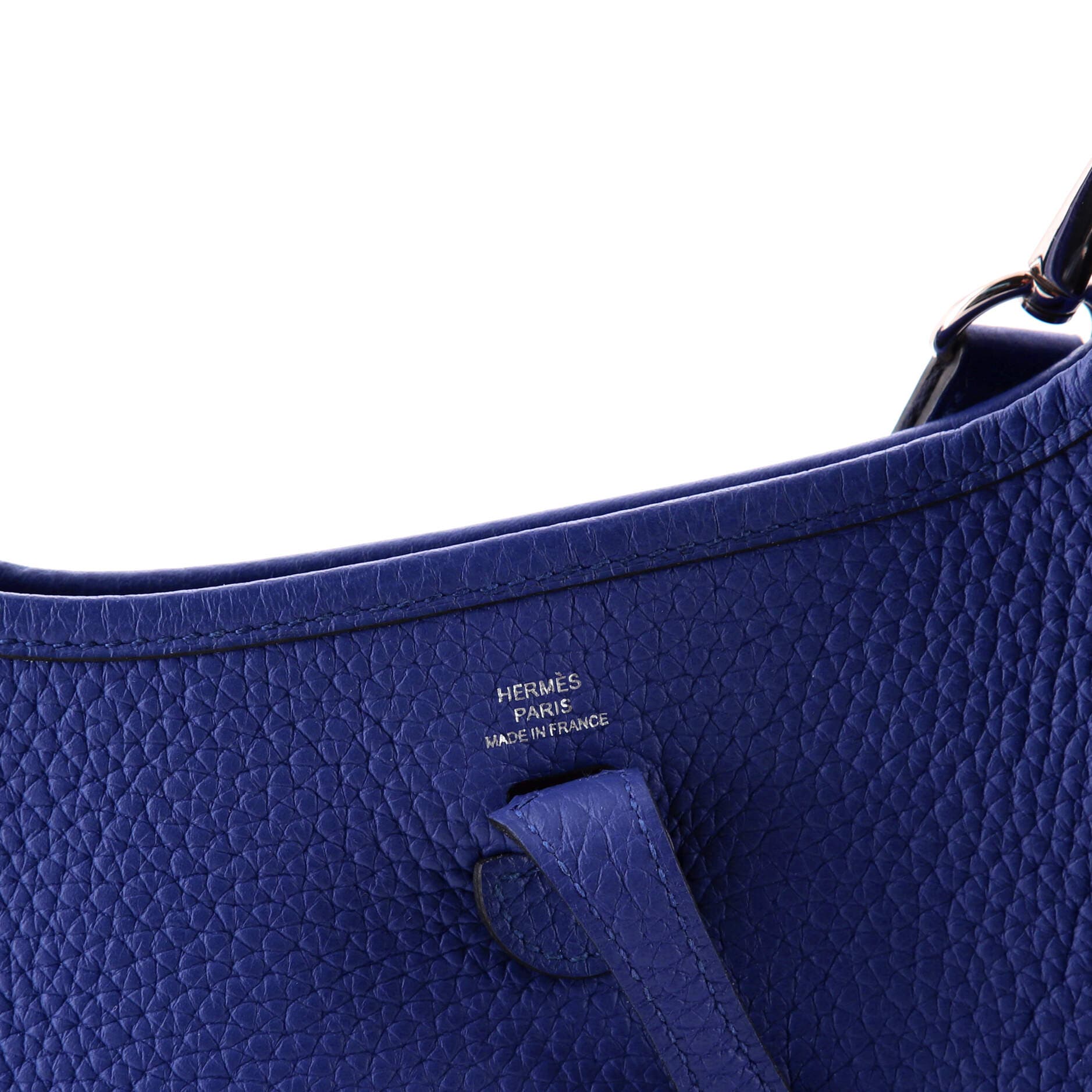 Pre-Owned Hermes Evelyne Bag Gen III Clemence TPM, Alternate, color, Bleu Electrique