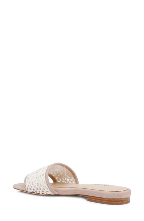L Agence Armelle Slide Sandal In Ecru/pecan