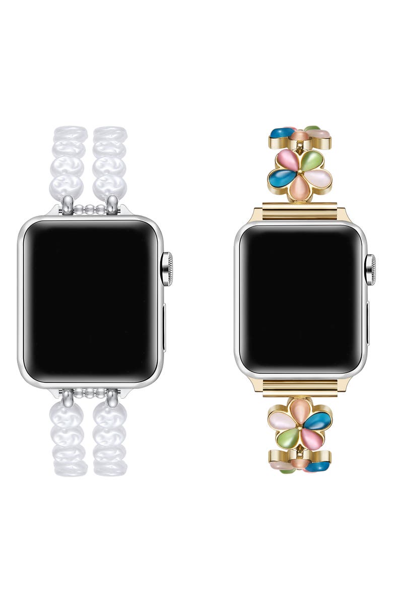 Posh Tech 2-Pack June & Eloise Assorted Apple Watch<sup>®</sup> Watchbands, Alternate, color, 