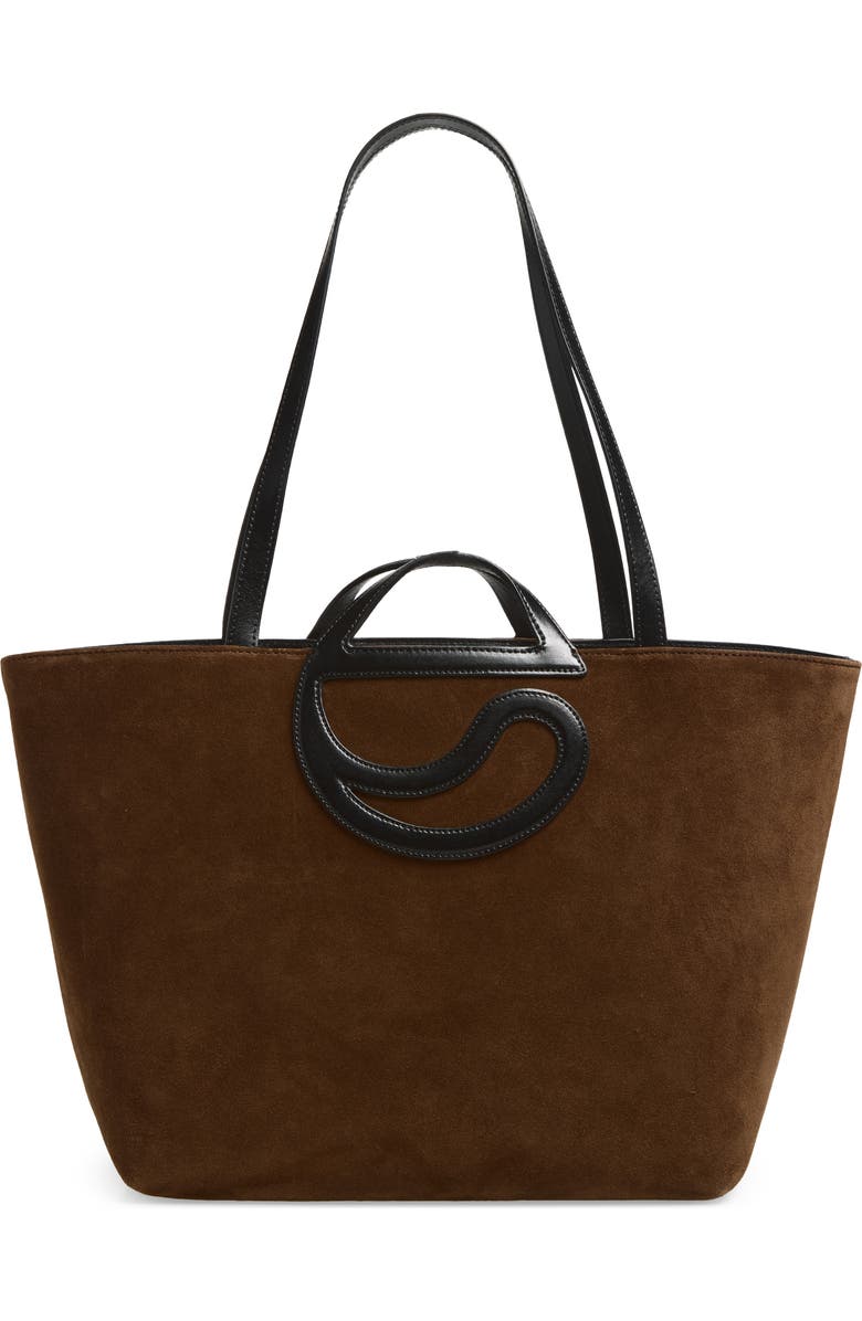 Coperni C Handle Suede Tote, Main, color, Brown Brw