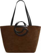 Coperni C Handle Suede Tote