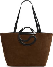 Coperni C Handle Suede Tote