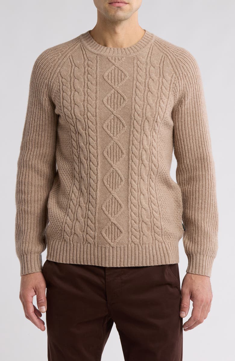 Rodd & Gunn Jacobs Town Cable Stitch Sweater, Main, color, Oatmeal