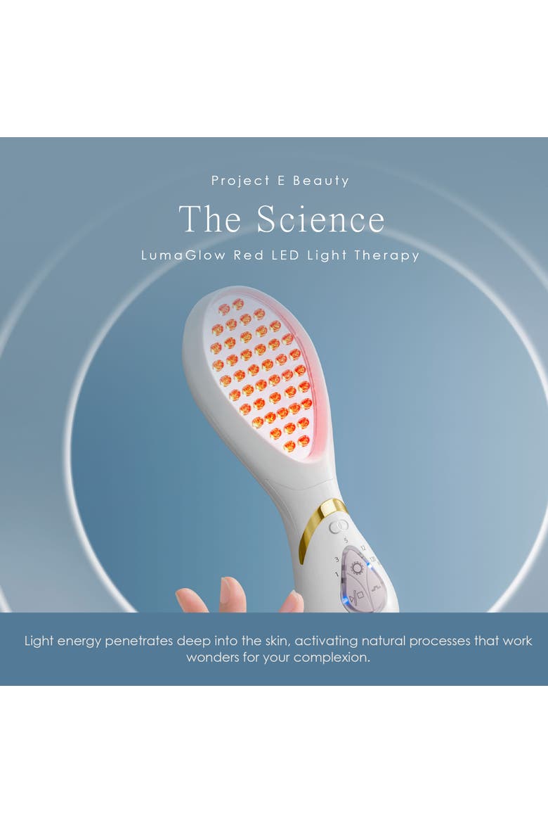 LumaGlow Red LED Light Therapy Wand, Alternate, color, White