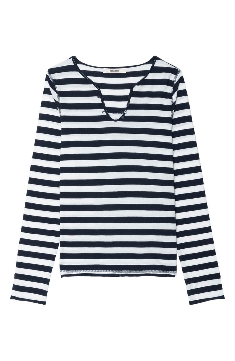 Zadig & Voltaire Tunisien Voltaire Stripe Top, Alternate, color, Encore