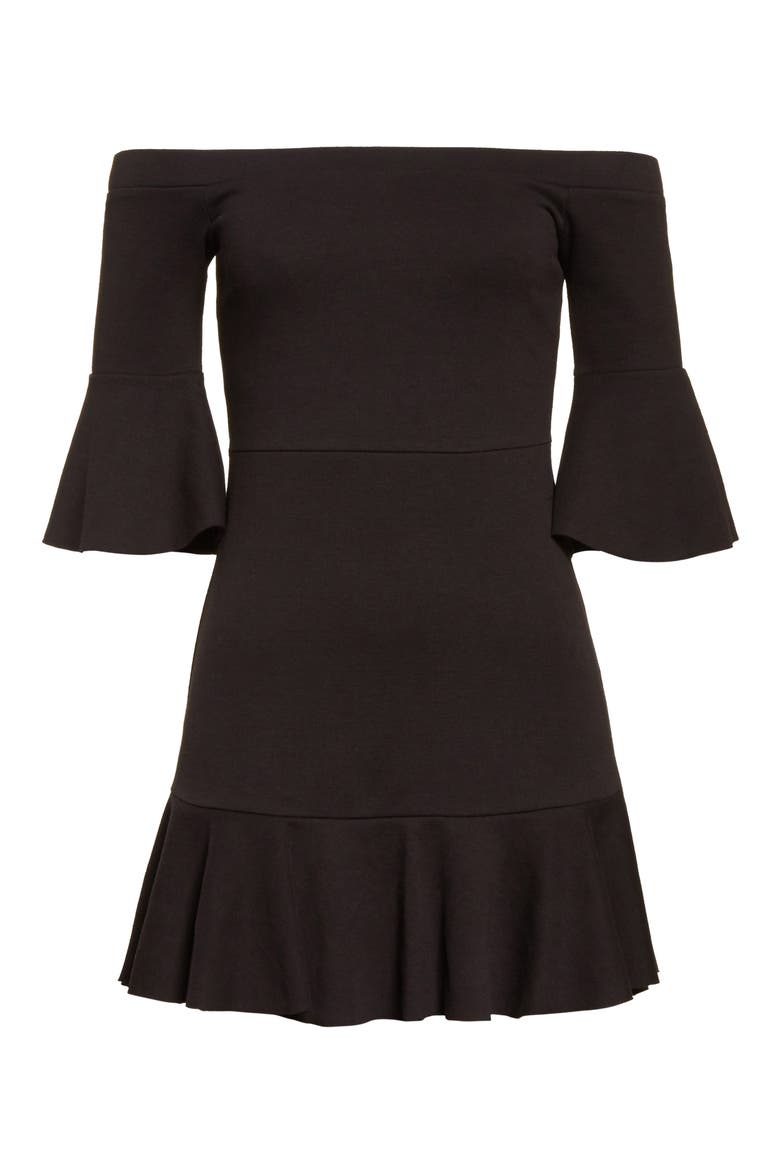 Flower Market Minidress, Alternate, color, BLACK