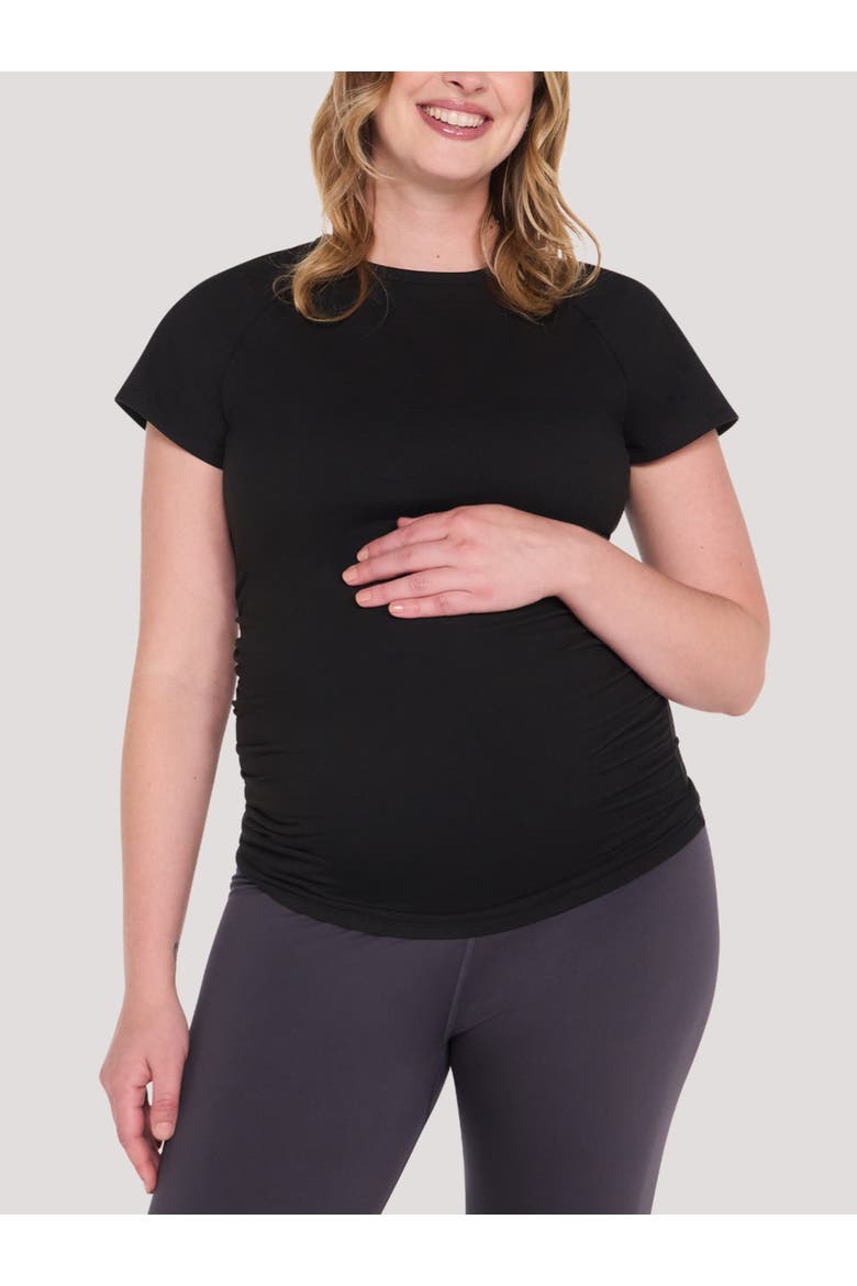 Crew Neck Short Sleeve Active Tee, Main, color, Black