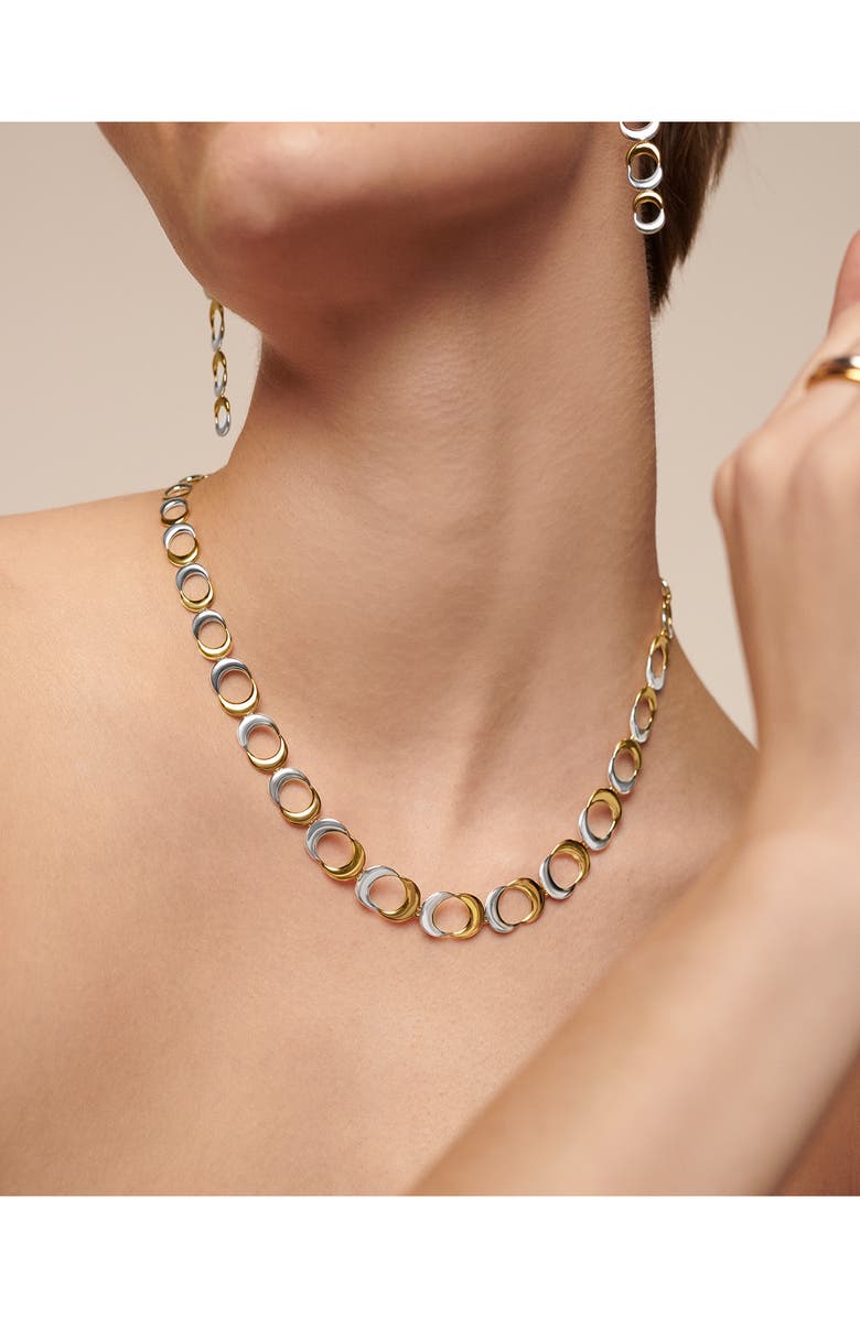 Monica Vinader Kissing Moon 2-Tone Collar Necklace, Alternate, color, 18Ct Gold Vermeil