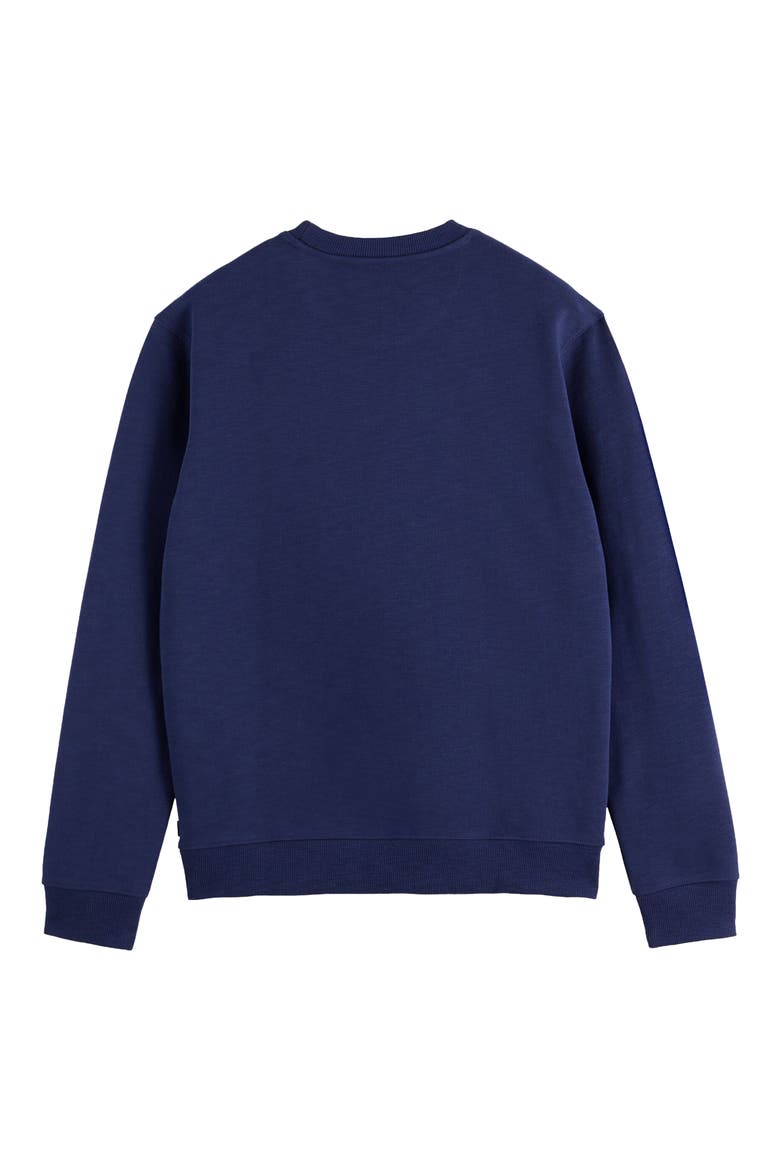 Logo Graphic Crewneck Sweatshirt, Alternate, color, PEACOAT