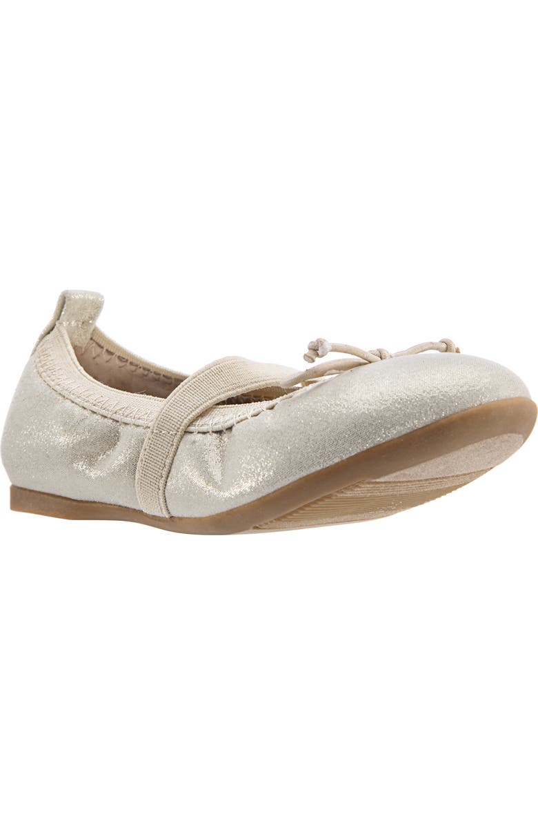 Nina Esther Ballet Flat, Main, color, Platino Shimmer