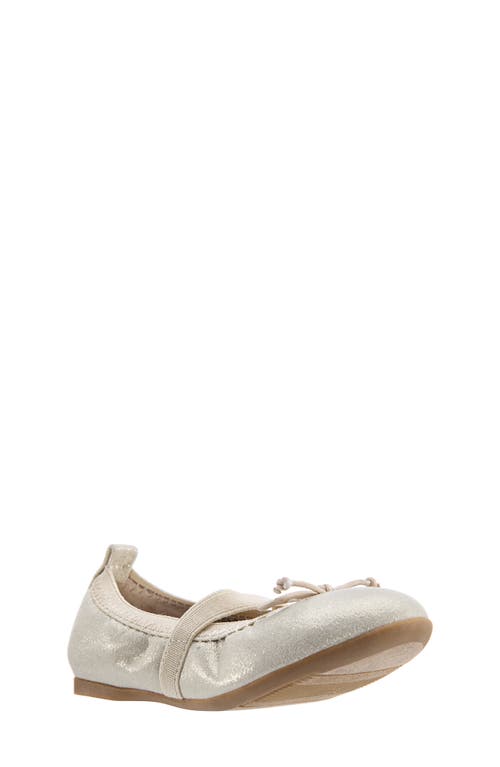 Nina Esther Ballet Flat in Platino Shimmer 